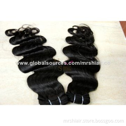 Human Hair Weave, Curly, Malaysian Virgin Hair, Body Wave, 12-28"